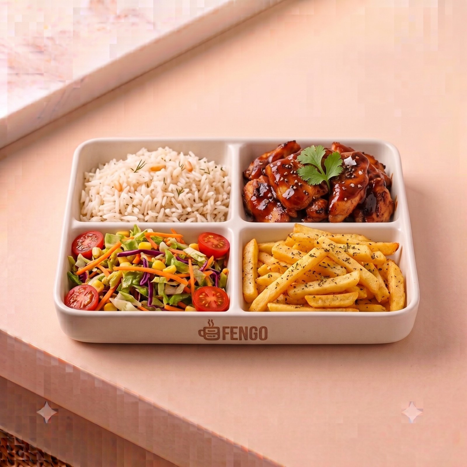 Barbekü Tavuk Menü + Mevsim Salata