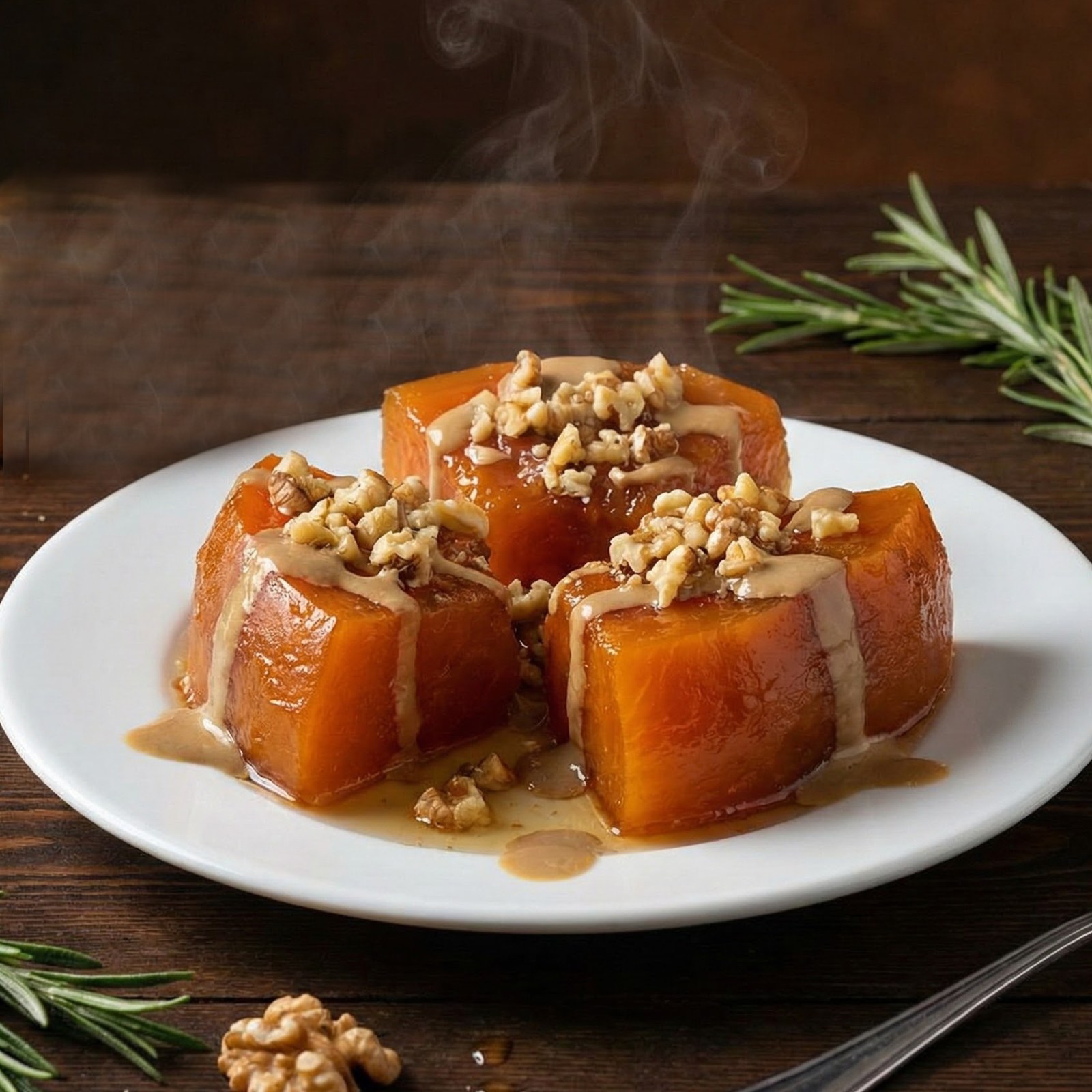 Tahinli & Cevizli Bal Kabağı Tatlısı (Lokum Kıvamında)