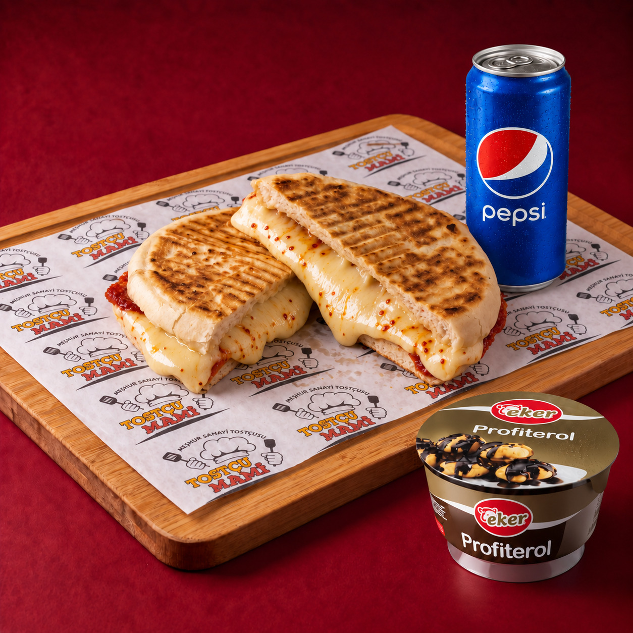 Bazlamalı Kaşarlı Tost Menü