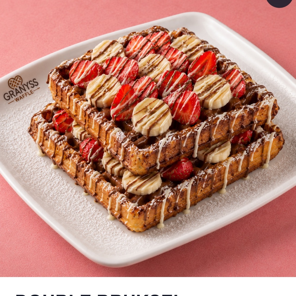 Double Brüksel waffle (çift katlı)