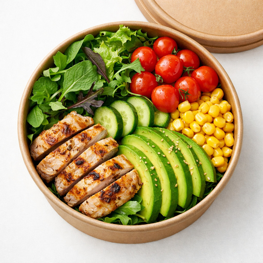 Sezar Soslu Tavuklu Salata