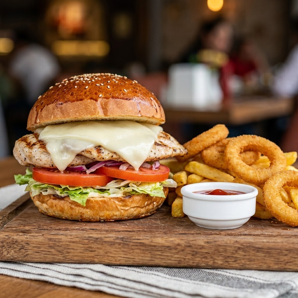 Barbekü Tavuk Burger Menü