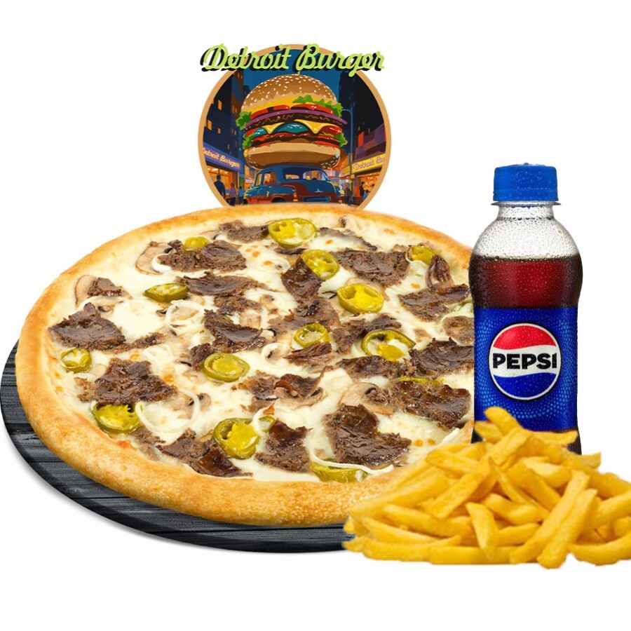 Detroi̇t Et Dönerli̇ Pi̇zza (Orta Boy) Menü