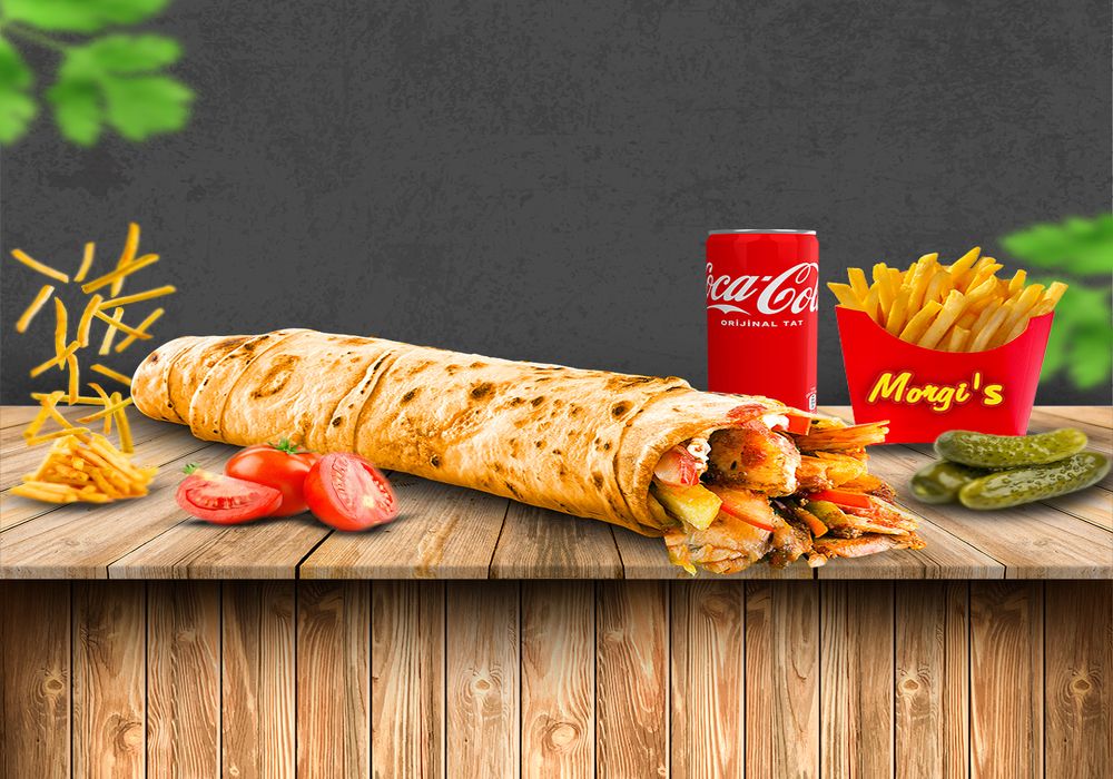 Tavuk Döner Dürüm + Patates Kızartması + Kutu İçecek