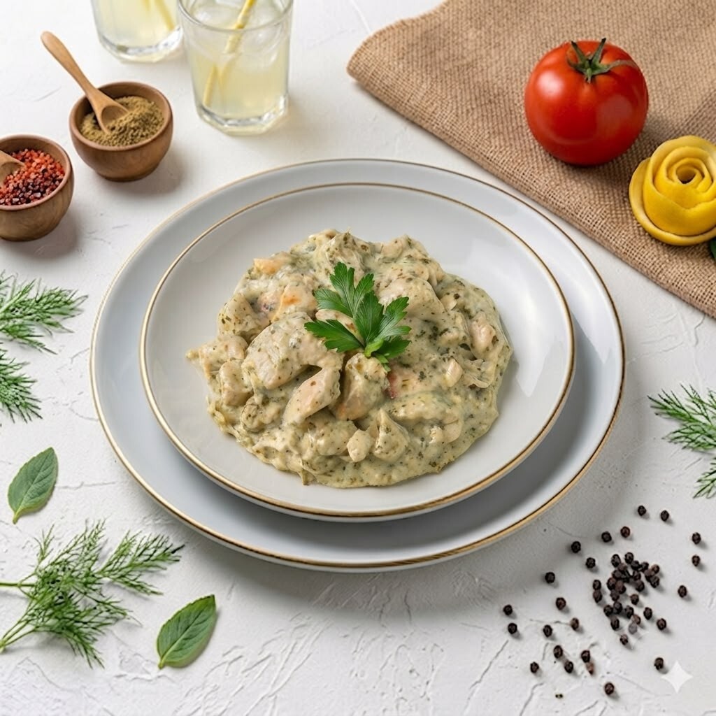 Pesto Soslu Tavuk