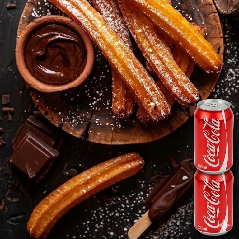 10'lu Churro + 2 Adet 330 ml Coca-cola