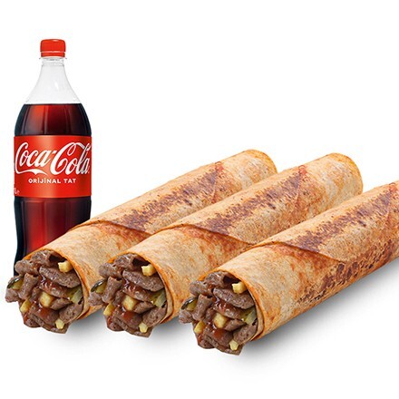 3'Lü Et Medium Dürüm Menüsü