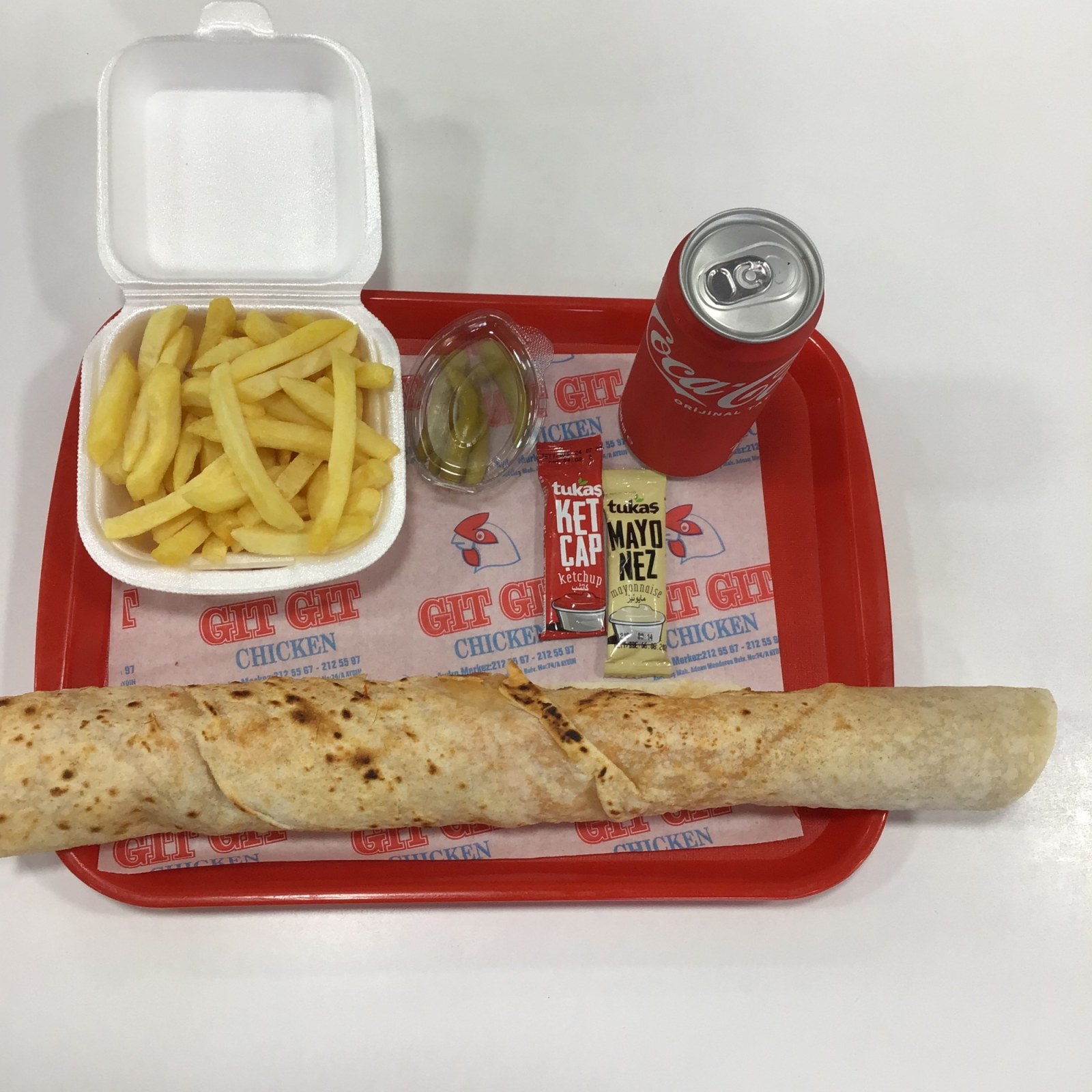 Zurna Tavuk Döner Dürüm Cola Menü