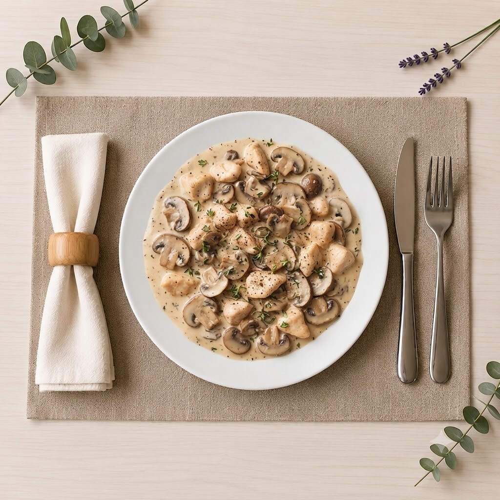 Kremalı Mantarlı Tavuk (250 Gr)