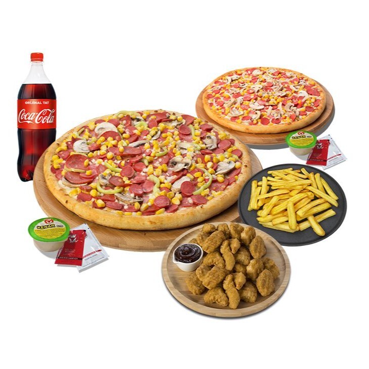 3 Kişilik Pizza Menü
