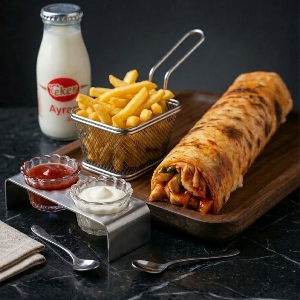 Zurna Tavuk Döner Dürüm Ayranlı Menü ( 100 Gr )