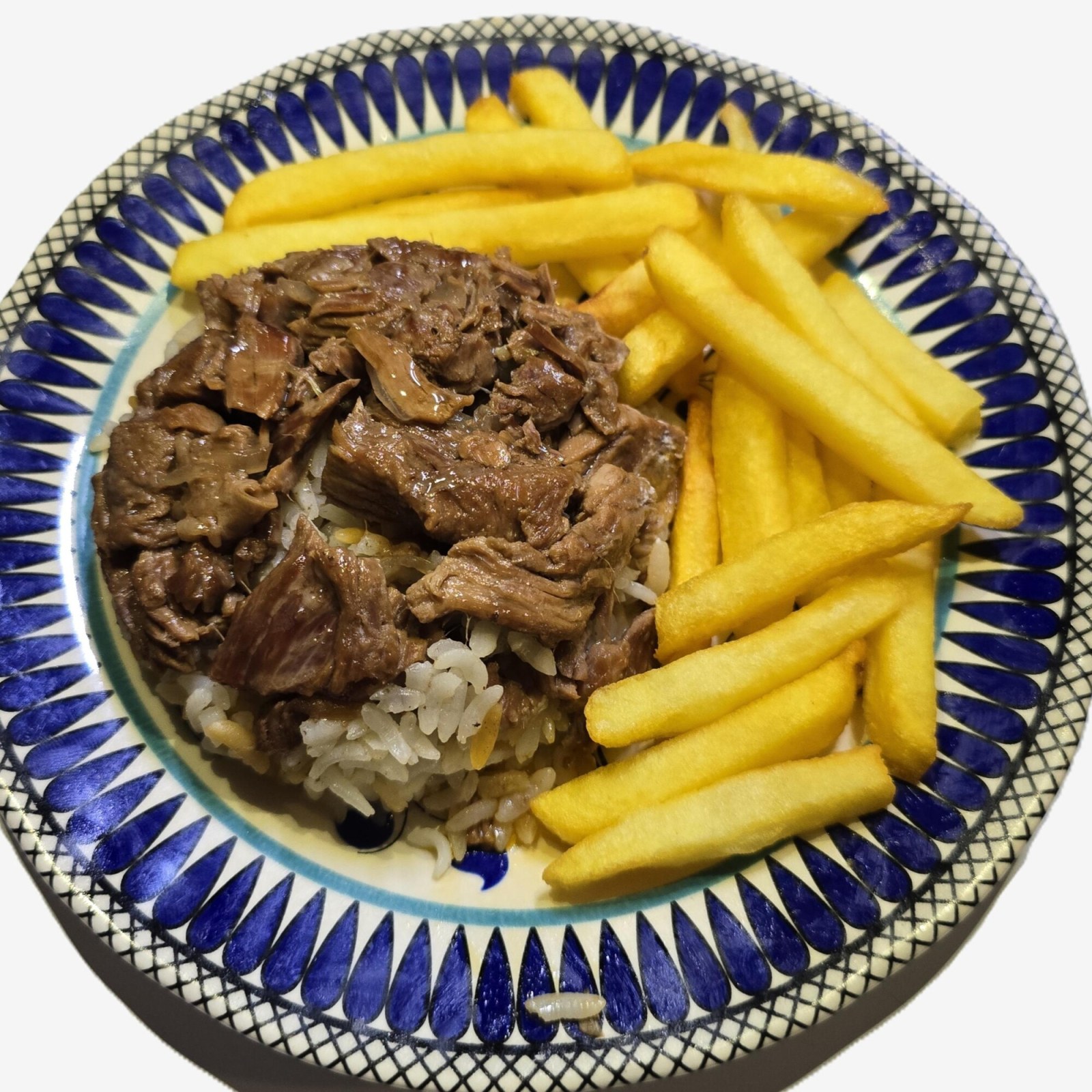 Pilav üstü Kavurma ve Patates Kızartması