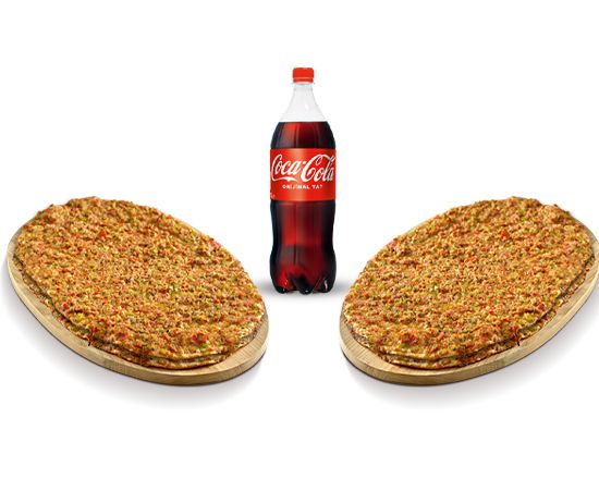 4 Adet Lahmacun + 1 lt Cola
