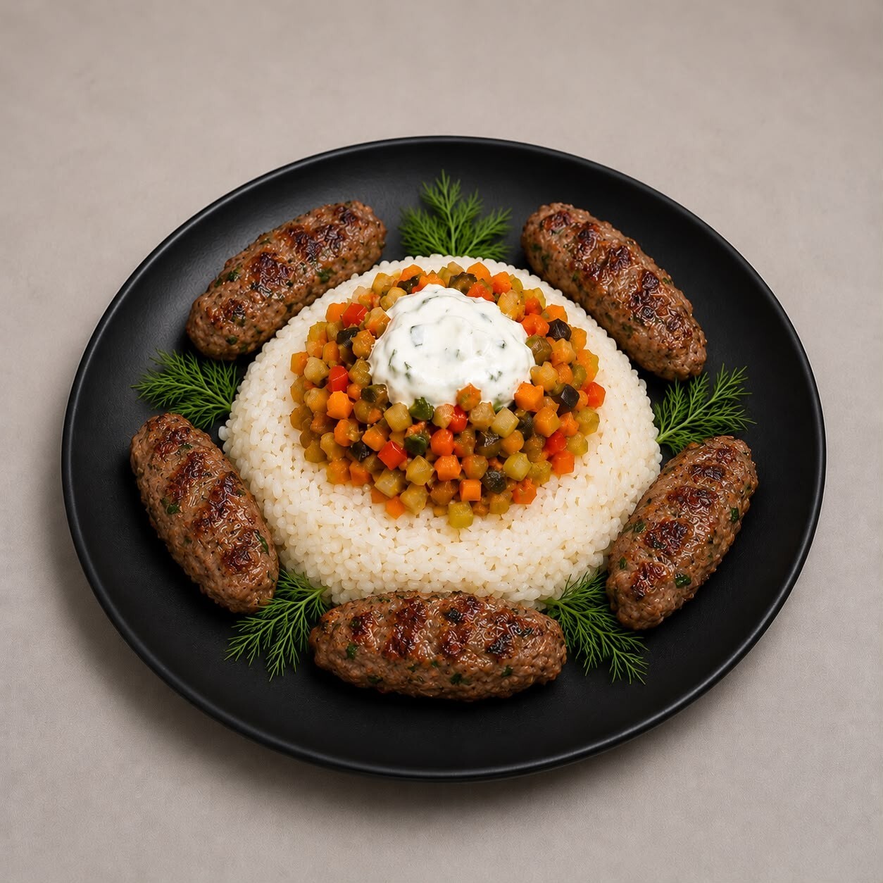 Köfteli Sebzeli Basmati Pilavı