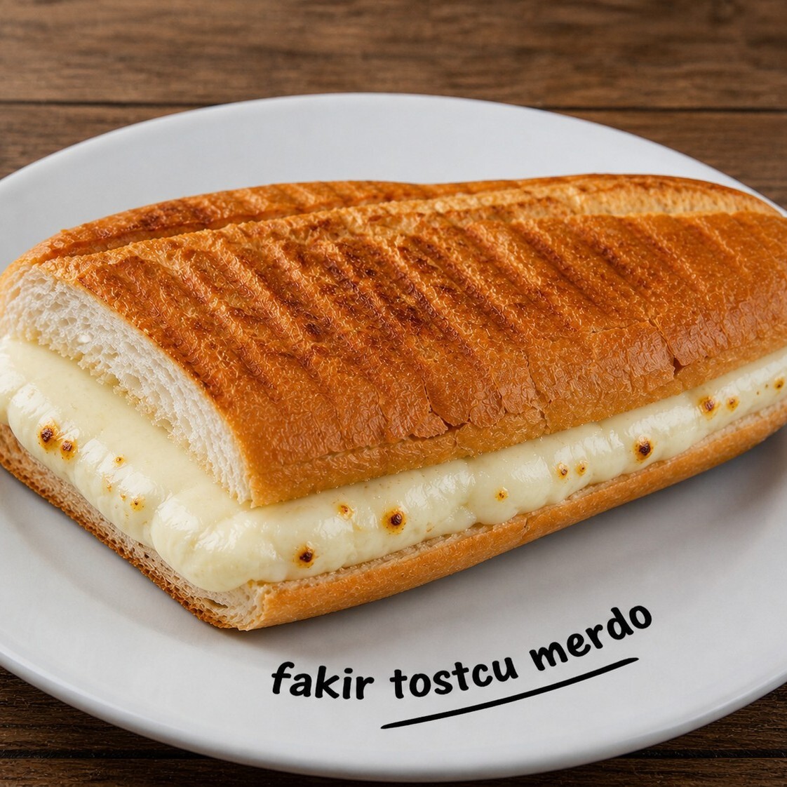 Yarım Ekmek Arası Beyaz Peynirli Tost