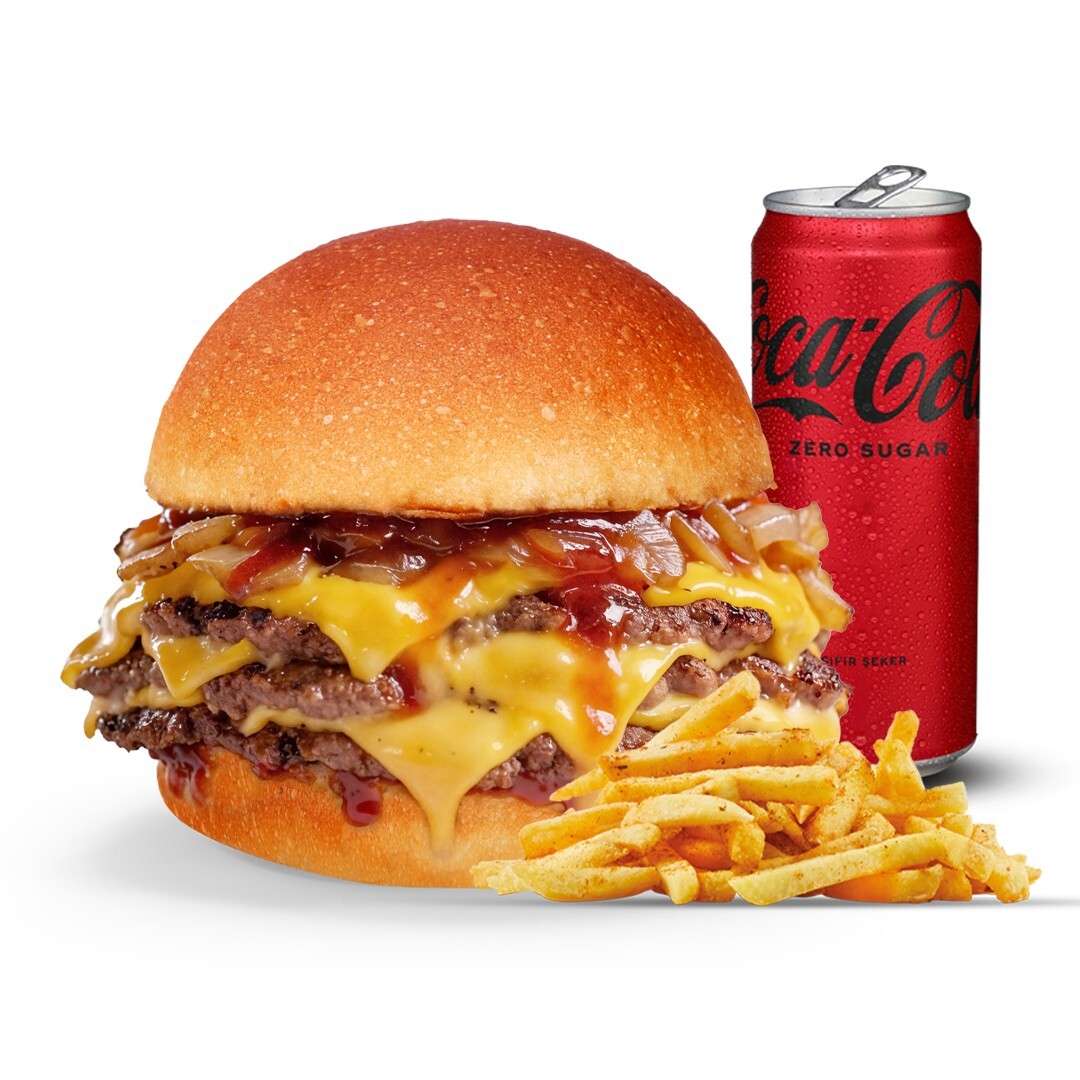 Triplex Cherry Smash Burger Menü