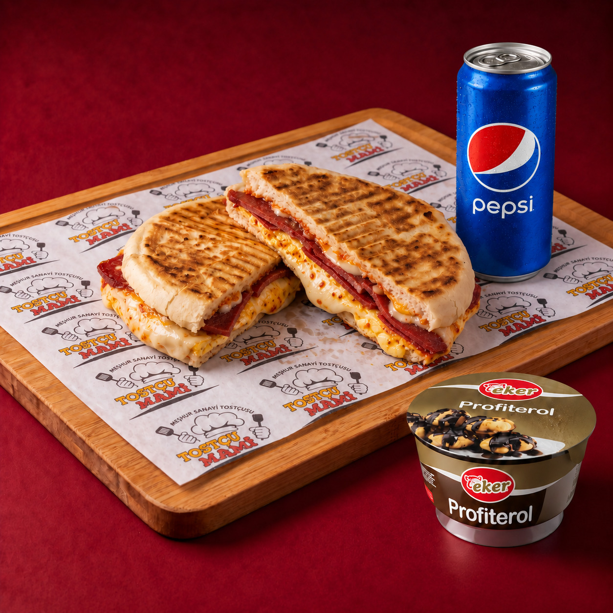 Bazlamalı Pastırmalı Yumurtalı Kaşarlı Tost Menü