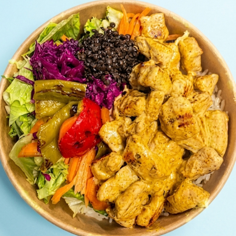 Mova Kremalı Parmesanlı Tavuk Bowl