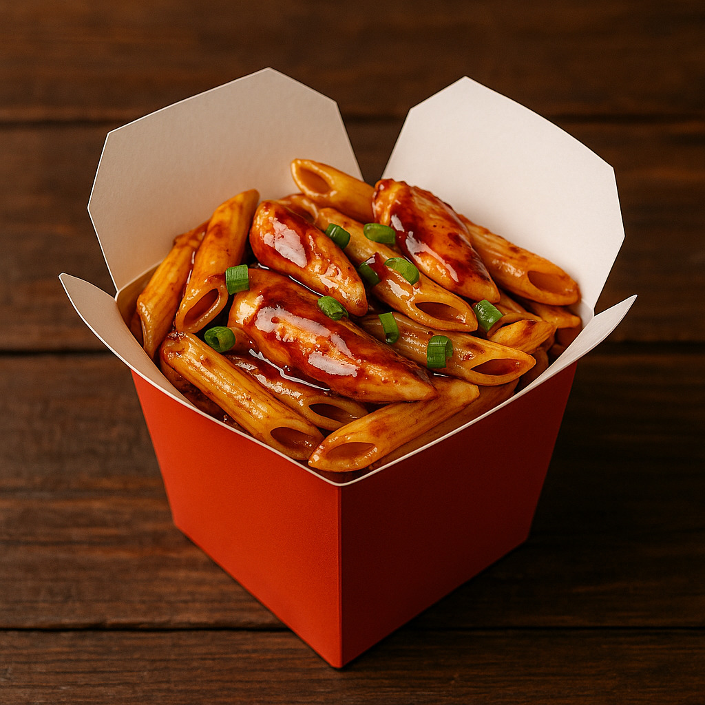 Barbekü Soslu tavuklu Penne Makarna