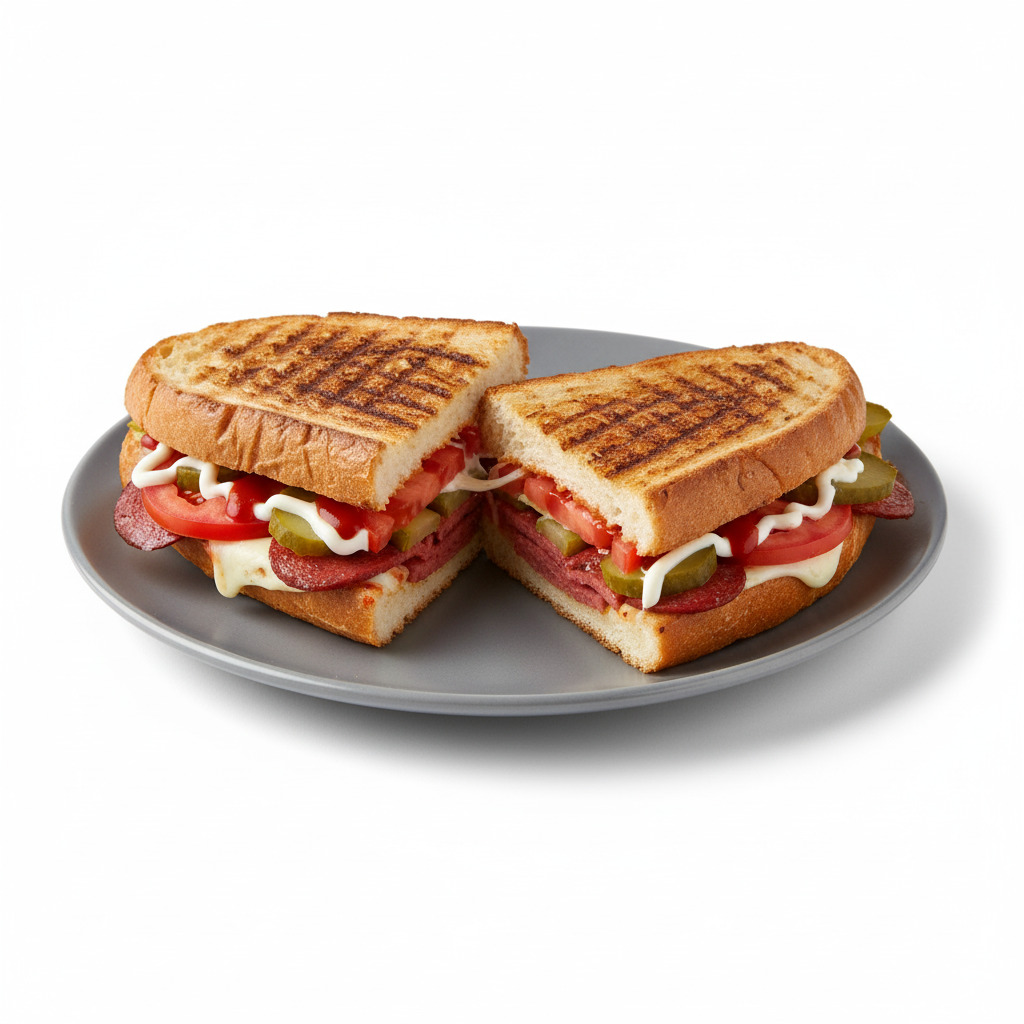 Ayvalık Ekmeğine Salçalı Karışık Tost