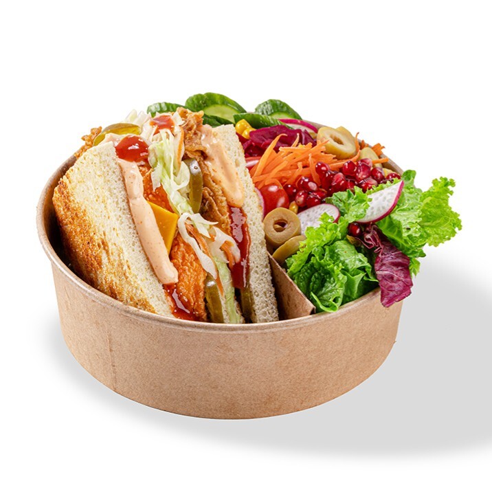 Hot Mess Chicken Sandwich & Salad
