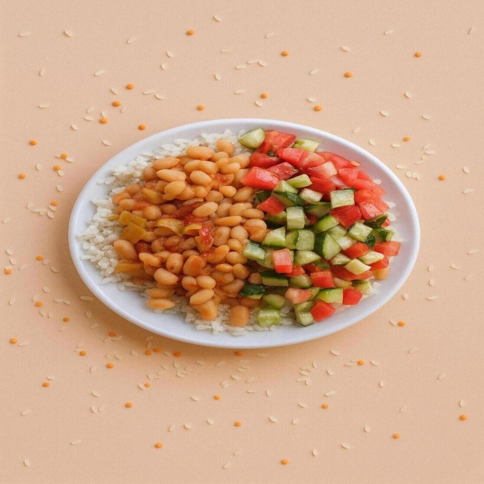 Kuru Fasulyeli, Salatalı Pilav