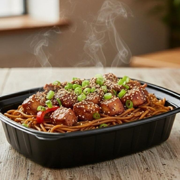 Acı Tatlı Tavuklu Noodle