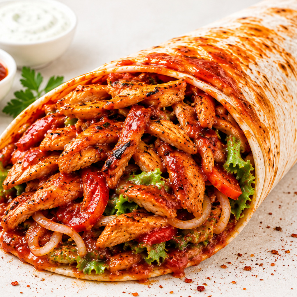 Hatay Usulü Mega Tavuk Döner Dürüm