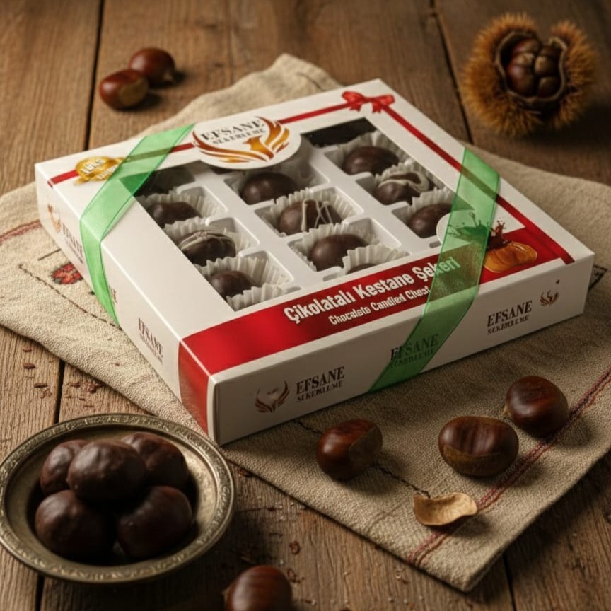 Çikolata Kaplı Kestane Şekeri