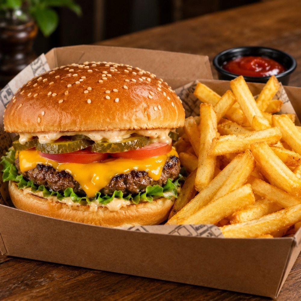 Garlic Mushroom Burger