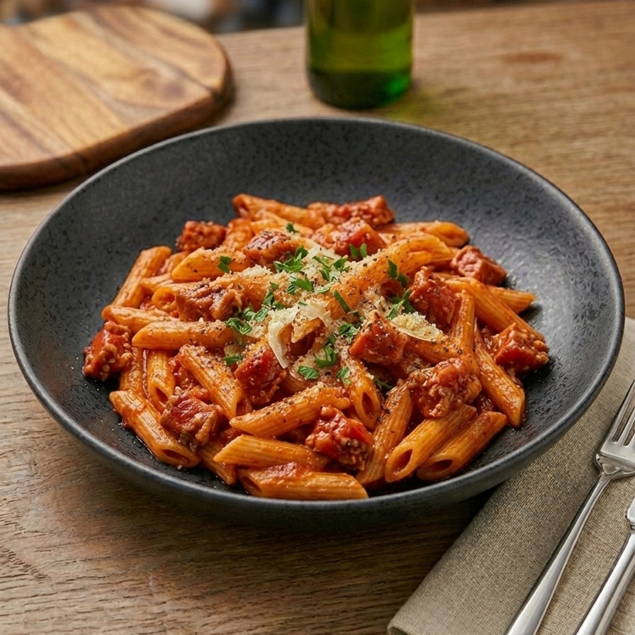 Salçalı Penne Makarna
