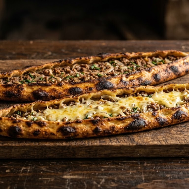 2 Li Kavurmalı Pide salata ile