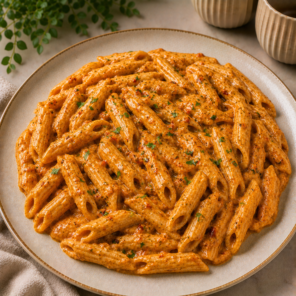 Pişiyo Soslu (Acılı Baharatlı) Makarna