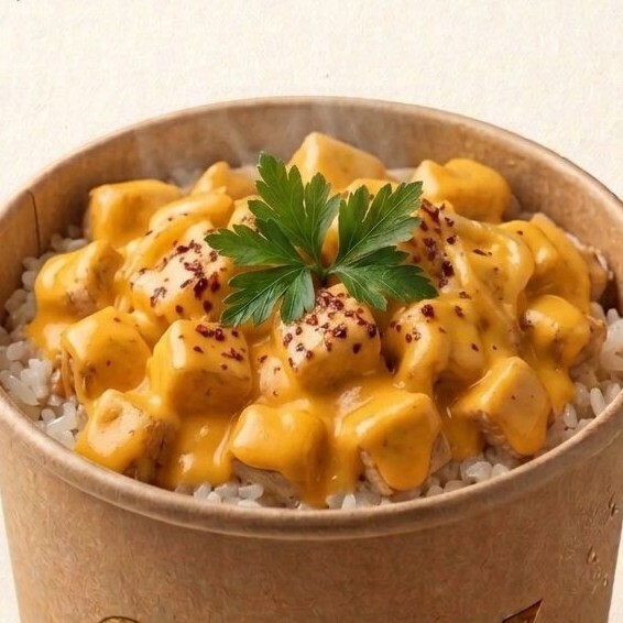 Kaşıkla Kovada Cheddarlı Tavuk Pilav