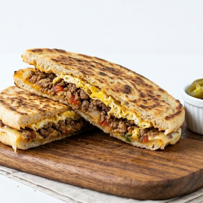 Kıymalı Yumurtalı Bazlama Tost