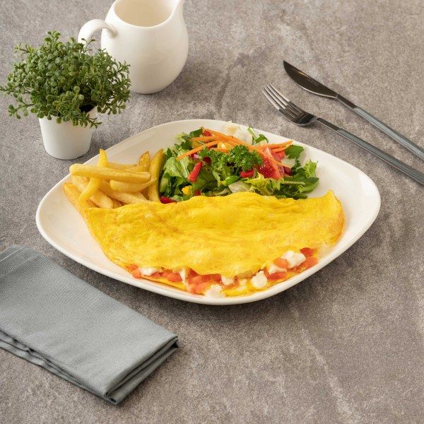 Domatesli Beyaz Peynirli Omlet