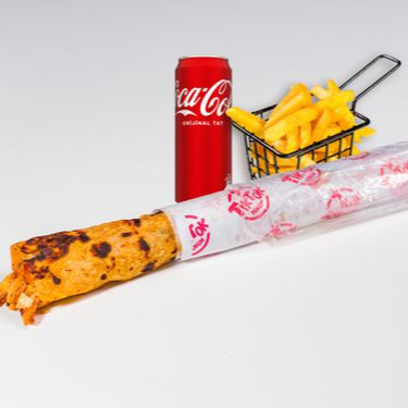 100 gr Zurna Tavuk Döner Dürüm+Patates Kızartması+Kola