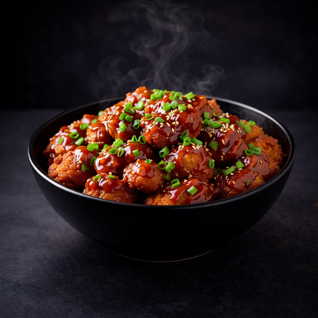 Chicken with Barbecue Sauce (Spicy)