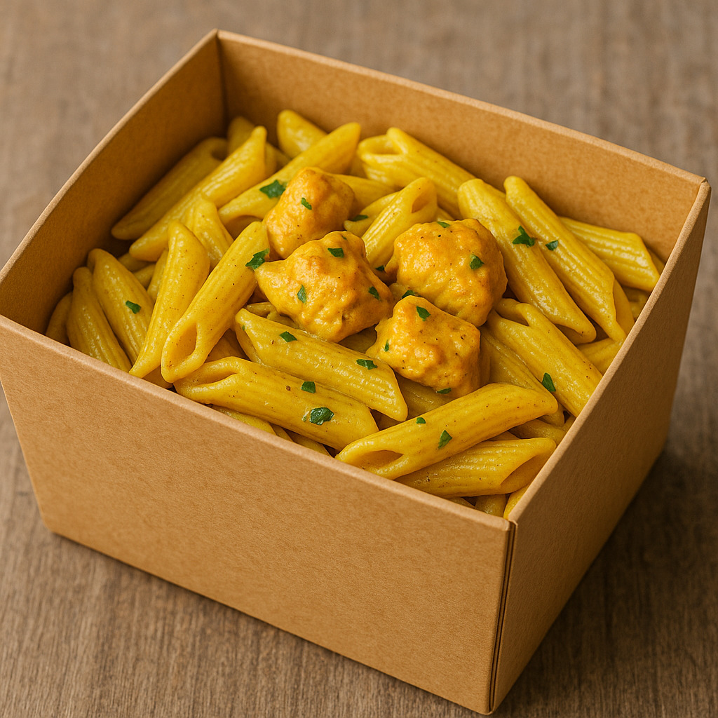Köri Soslu Penne Makarna