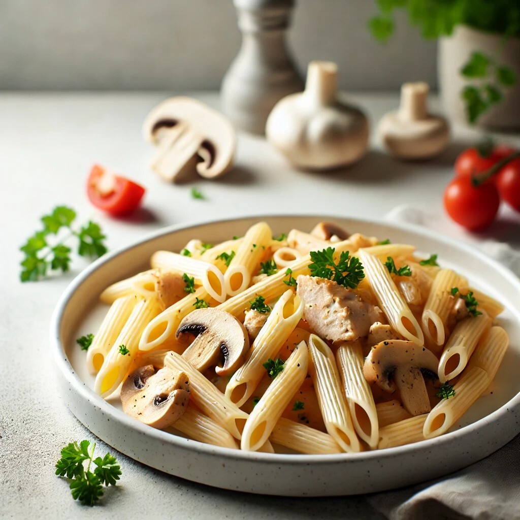 Kremalı Tavuklu Mantarlı Penne Makarna (400-500 gr.)