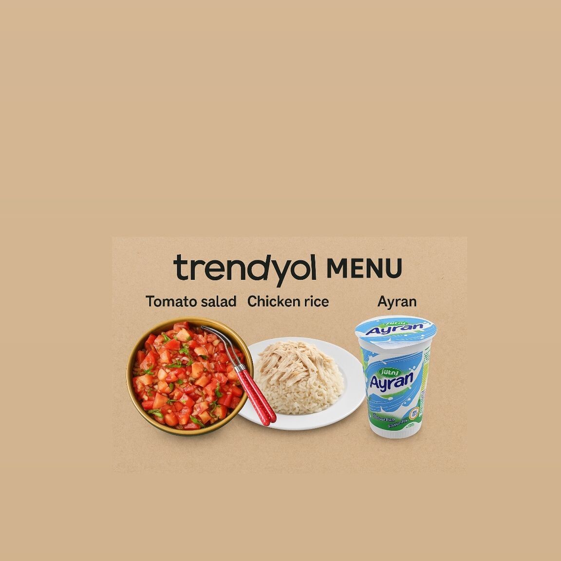 Duble Tavuk Pilav +Küçük Ayran+Salata