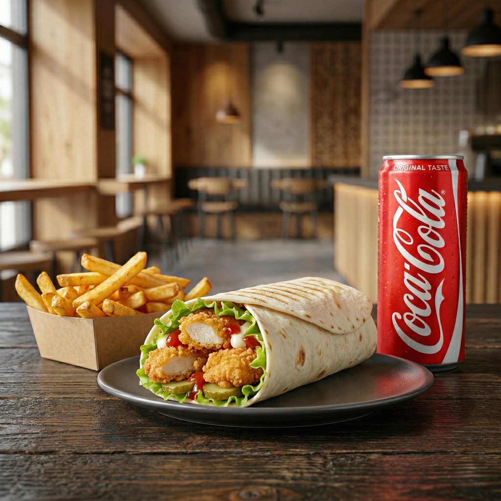 Çıtır Tavuk Dürüm Menü -Crispy Chicken Wrap Menu