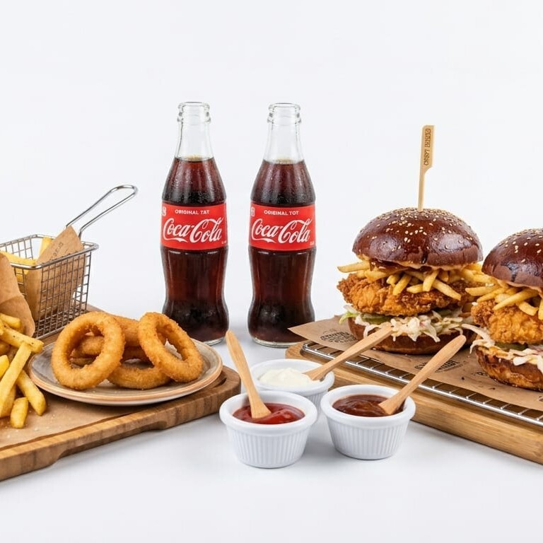 2 Kişilik AVANTAJLI Klasik Crispy's Burger Menü