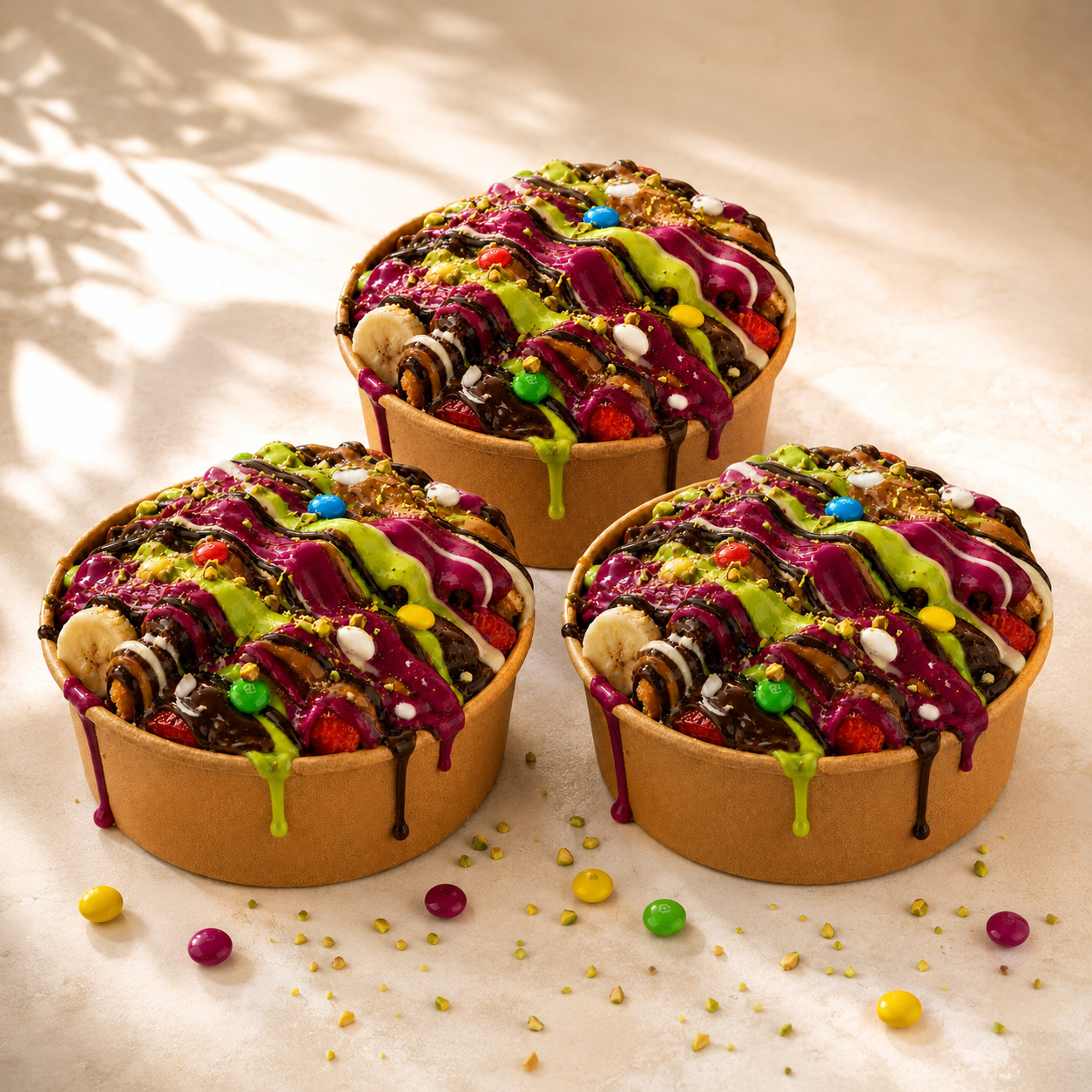 Sevdiklerinle Paylaşmalık - 3 Kişilik Kova Waffle Paketi