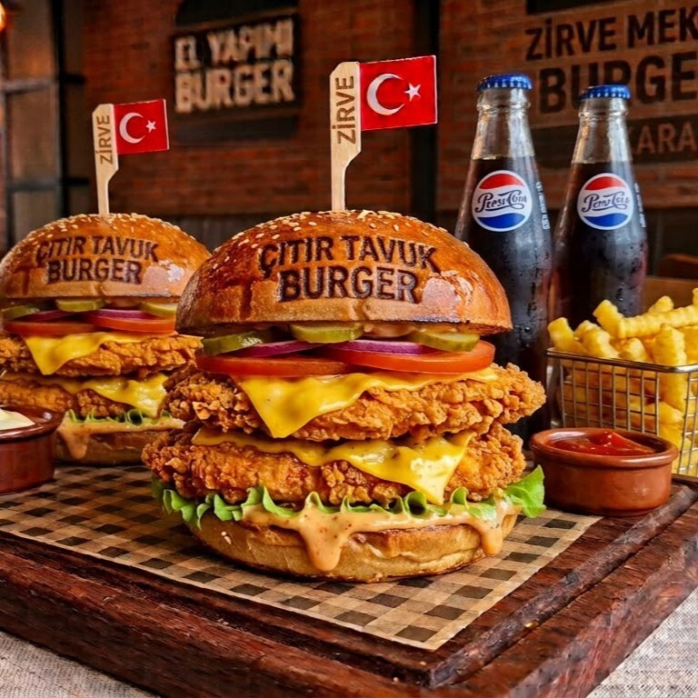 İkili Çıtır Tavuk Burger Menü