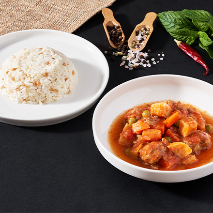 Sebzeli Sulu Köfte ve Tereyağlı Pirinç Pilavı