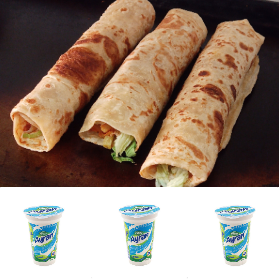 El Açması Yaren Dürüm (3 Adet)(3 Adet Ayran)