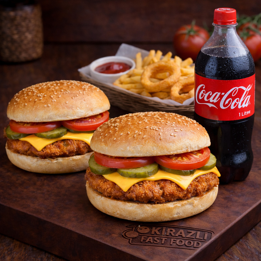 İkili chicken Burger Menü