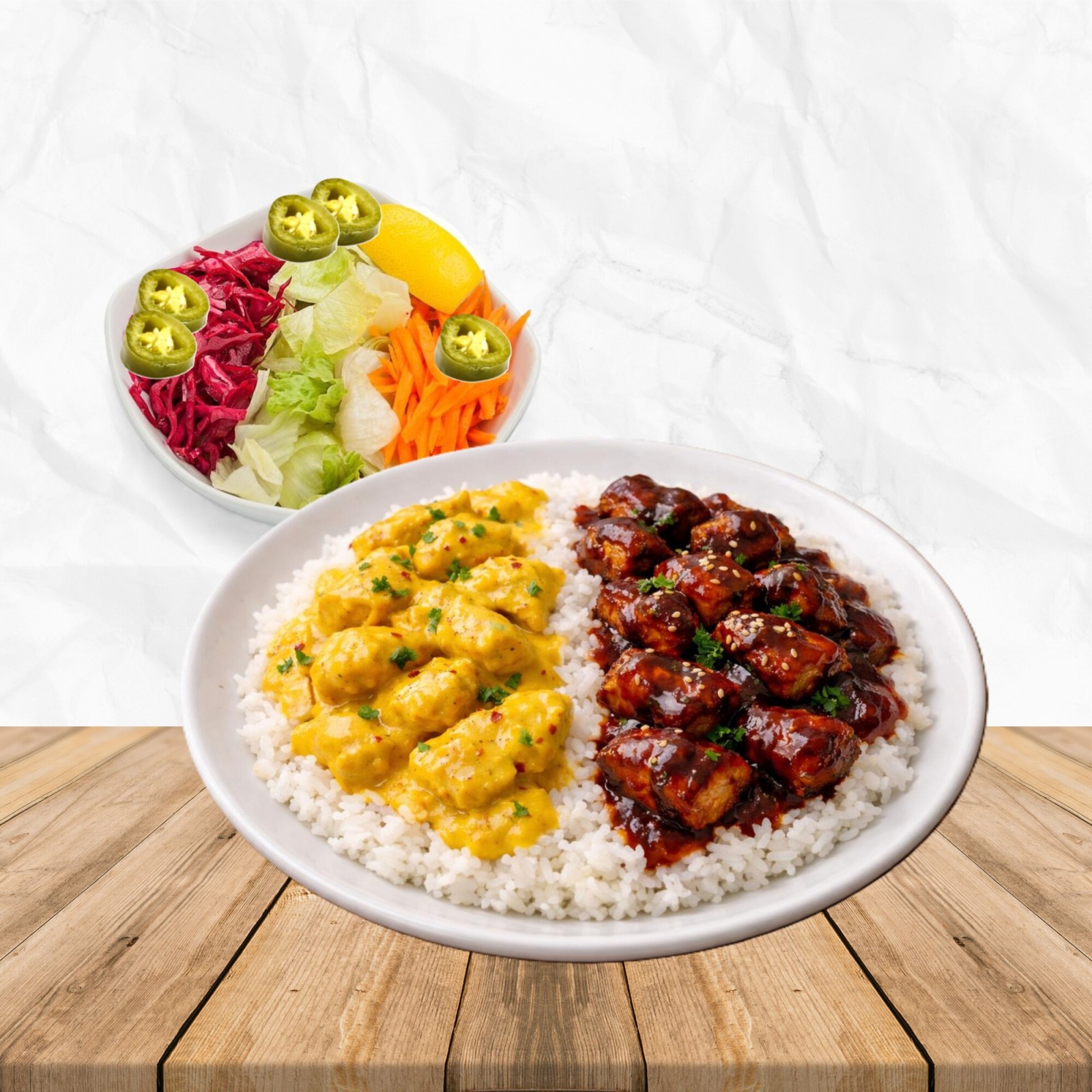 Köri ve Barbekü Soslu Tavuk Pilav Small