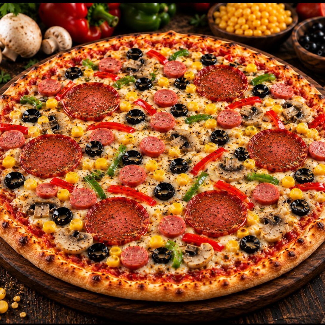 Monza Mix Pizza (32 cm) + 330 Ml. Coca Cola
